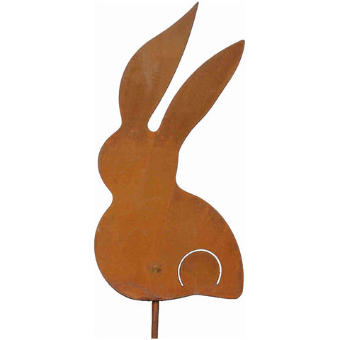 Osterhasen Figur aus Metall zum Stecken - Eine einzigartige und rustikale Wohn- und Gartendekoration für Ihr Zuhause.
