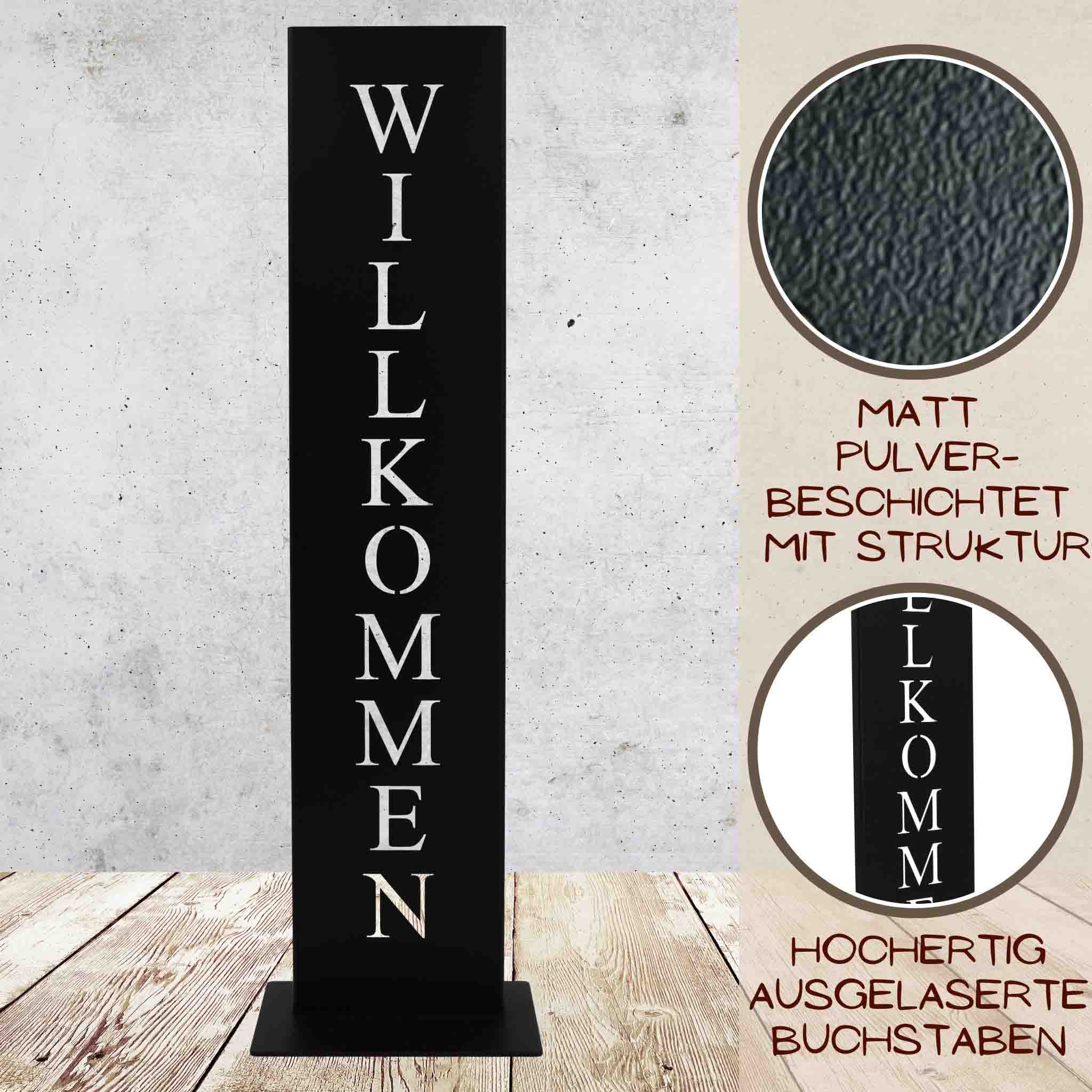Originelle Geschenkidee: Hochwertiges Metall-Dekoschild, geeignet als stilvolle Gartendeko oder als herzliches Geschenk zum Geburtstag oder Umzug.
