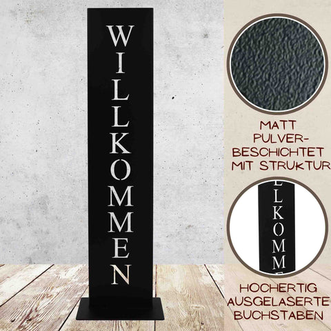 Originelle Geschenkidee: Hochwertiges Metall-Dekoschild, geeignet als stilvolle Gartendeko oder als herzliches Geschenk zum Geburtstag oder Umzug.
