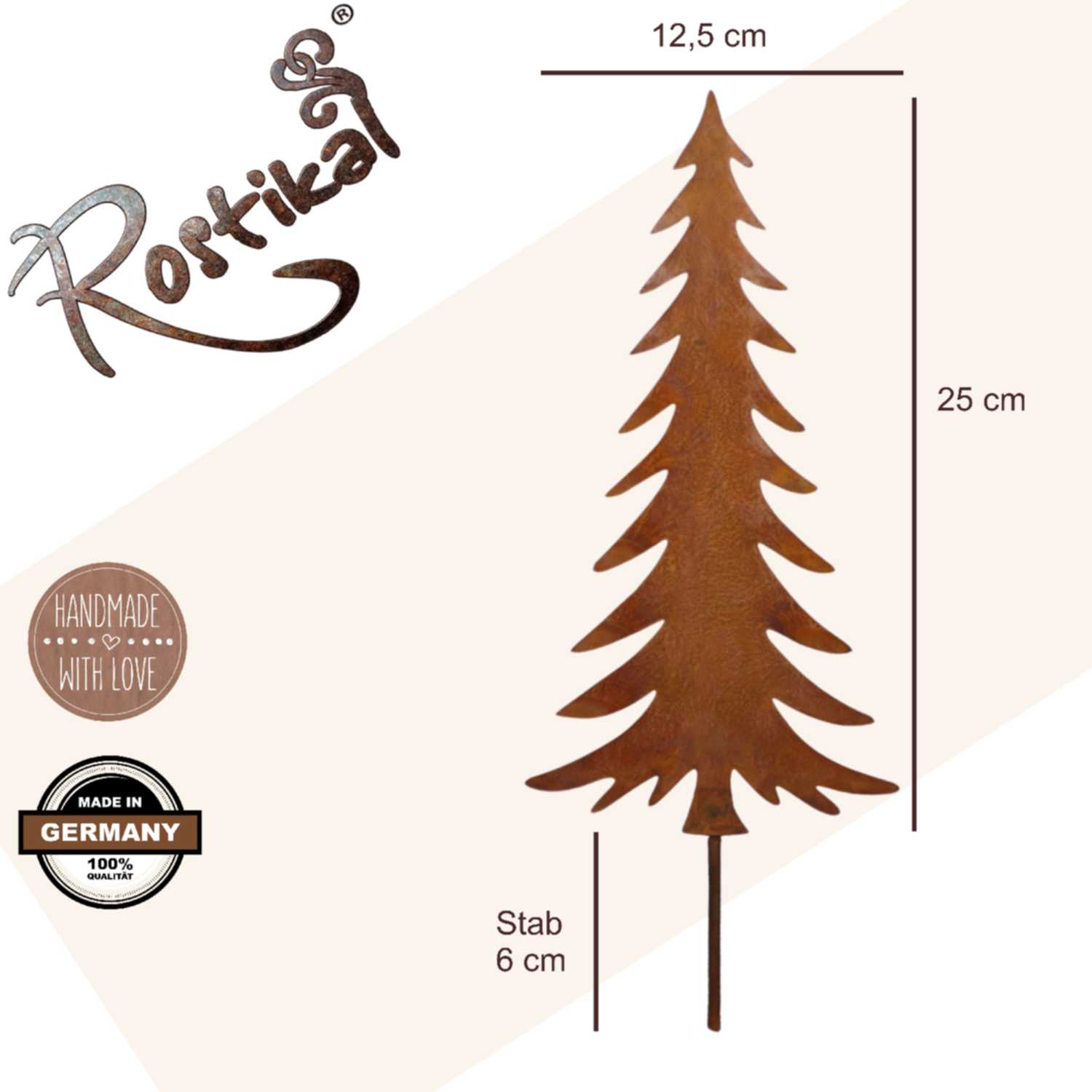 Edelrost Weihnachtsdeko Tannenbaum aus Metall mit Rostfinish in verschiedenen Größen