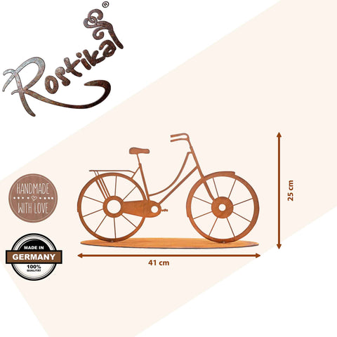 Das rostige Fahrrad ist nicht nur ein Hingucker im Garten, sondern macht auch als Dekoration im Wohnzimmer eine gute Figur.