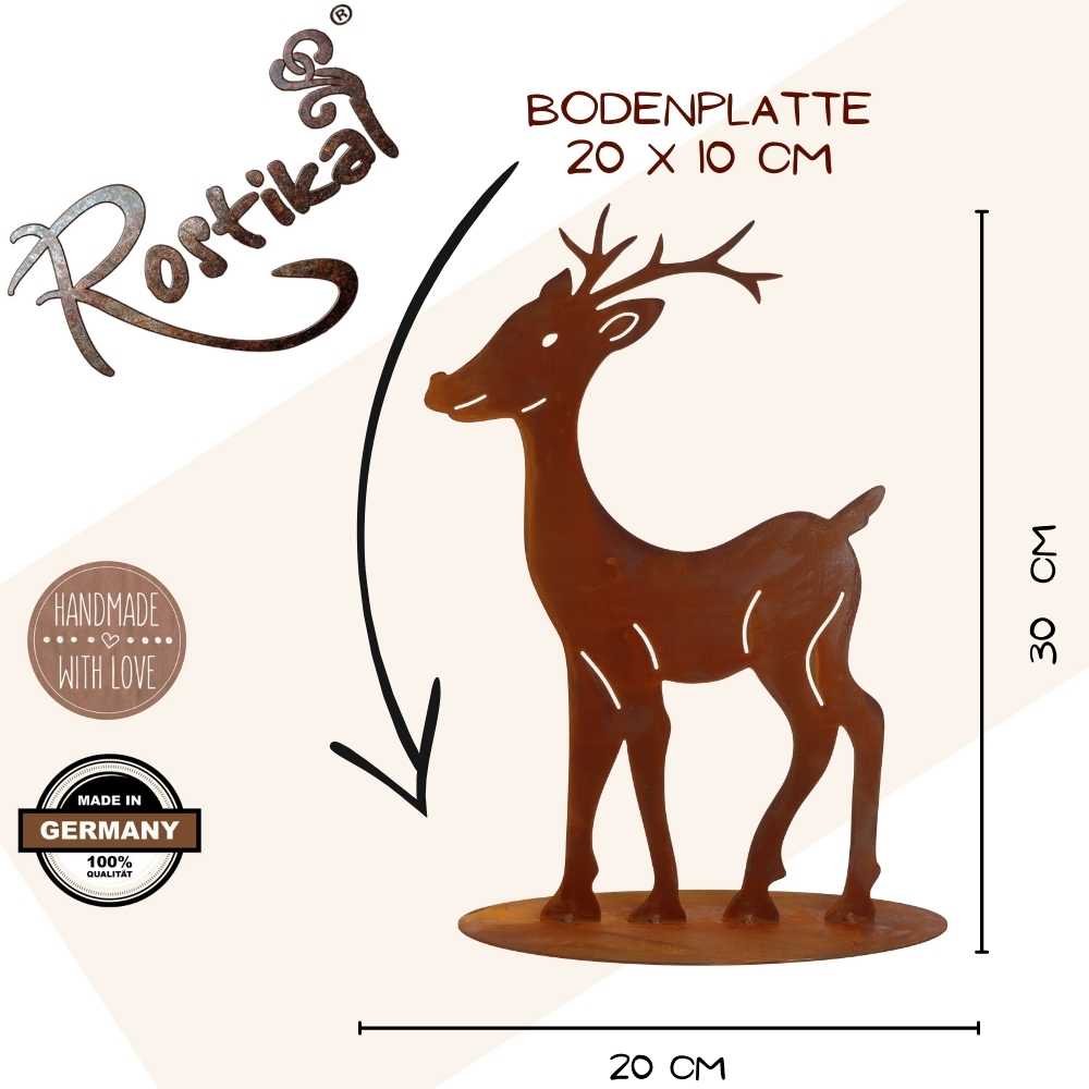 Festliches Rentier aus Edelrost - zauberhafte Weihnachtsdekoration für Innen- und Außenbereich