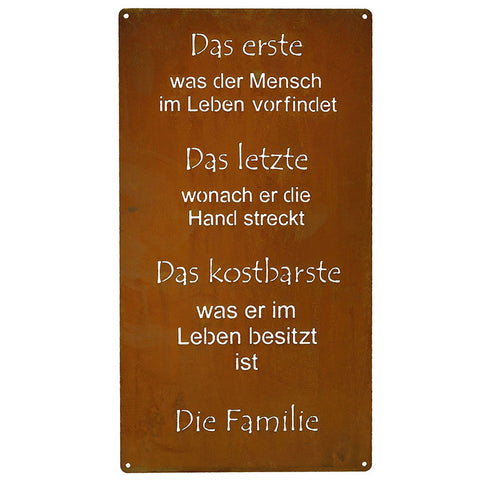 Deko Rost Spruchtafel für Wohn- und Gartenaccessoires, verleiht Ihrem Zuhause einen charmanten Touch