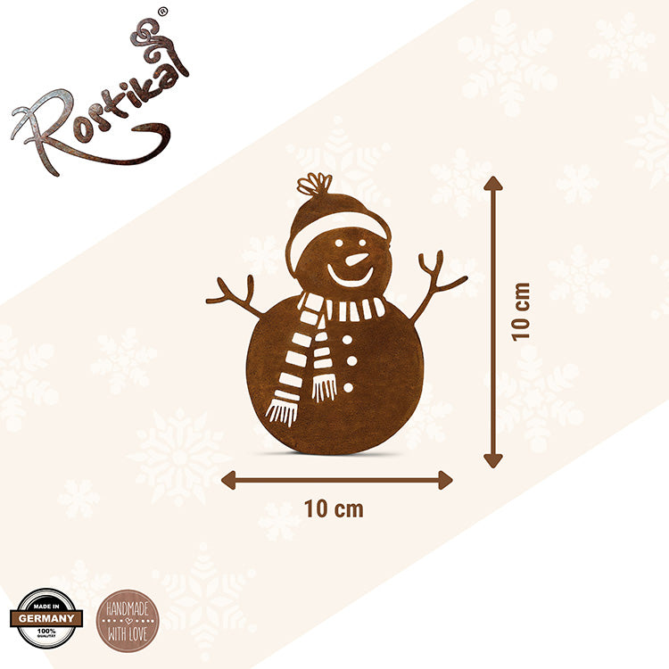 Schneemann Metalldeko Figur "Norbert" zum Hängen, tolle Geschenkidee für Geburtstage im Winter oder zu Weihnachten