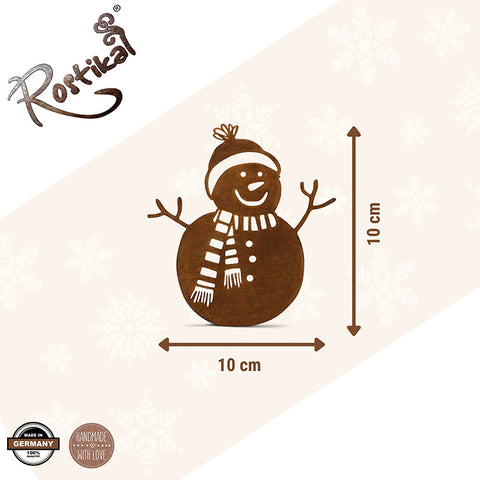 Schneemann Metalldeko Figur "Norbert" zum Hängen, tolle Geschenkidee für Geburtstage im Winter oder zu Weihnachten