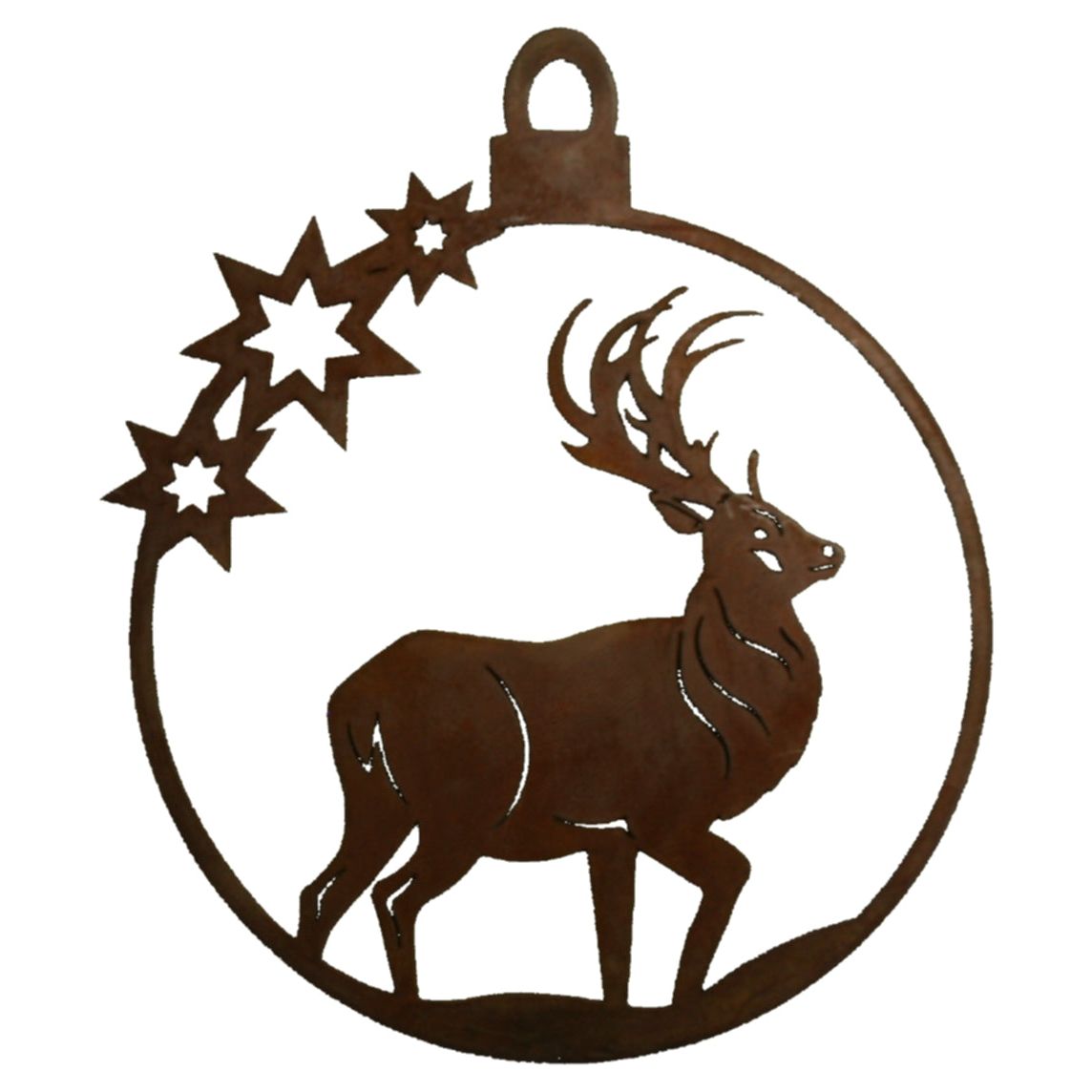 Mit dem handgefertigten Edelrost Hirsch-Anhänger von Rostikal wird Ihre Weihnachtsdekoration perfekt! â˝ GrĂśĂe 10x10cm â˝ Jetzt bestellen und Weihnachten verschĂśnern!