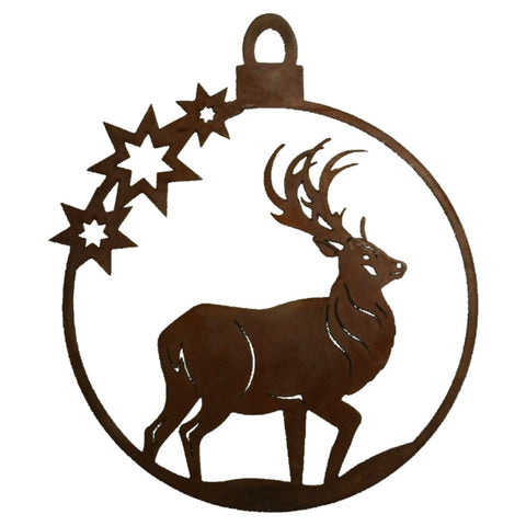 Mit dem handgefertigten Edelrost Hirsch-Anhänger von Rostikal wird Ihre Weihnachtsdekoration perfekt! â˝ GrĂśĂe 10x10cm â˝ Jetzt bestellen und Weihnachten verschĂśnern!