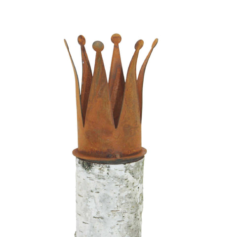 Handgefertigte Metallkrone als einzigartiger Teelichthalter und Adventskranz Deko im Vintage Stil, die mit rustikalem Charme begeistert.