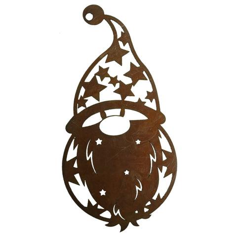 Rostikaler Nikolaus AnhĂ€nger fĂŒr den Weihnachtsbaum - handgefertigt und einzigartig.
