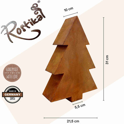 Handgefertigter 3D-Metall-Weihnachtsbaum in zwei Größen, 31 cm und 41 cm, für Innen- und Außendekoration