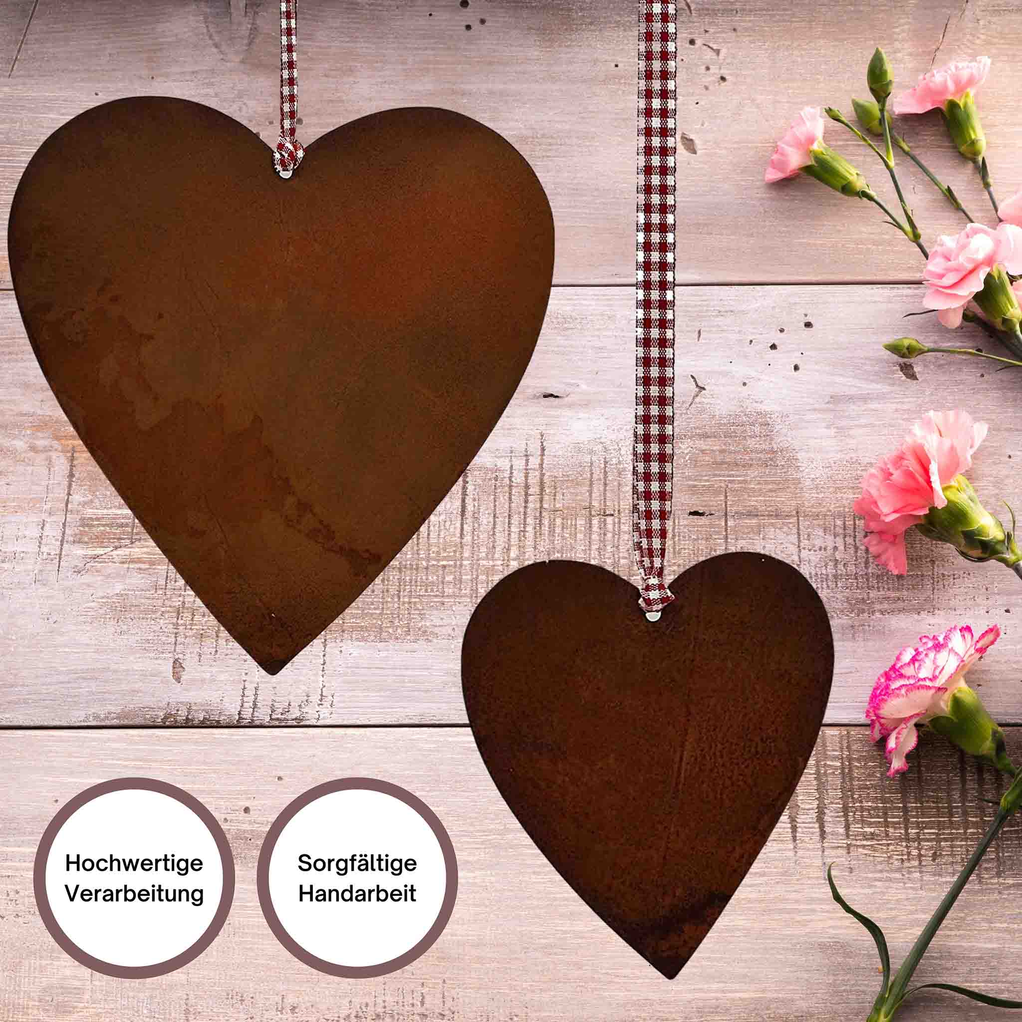 Verlieben Sie sich in diesen langlebigen Edelrost-Herz-Anhänger - ein Must-Have!