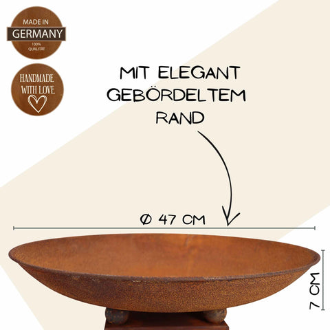 Die stilvolle Holz Dekosäule von Rostikal mit Metall Pflanzschale ist ein vielseitiges und dekoratives Element für jeden Raum oder Garten.