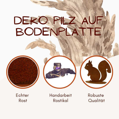 Handgefertigtes Eichhörnchen aus langlebigem Metall als rustikale Dekoration mit Herbstcharme, die jedem Raum einen Hauch von Natur verleiht.