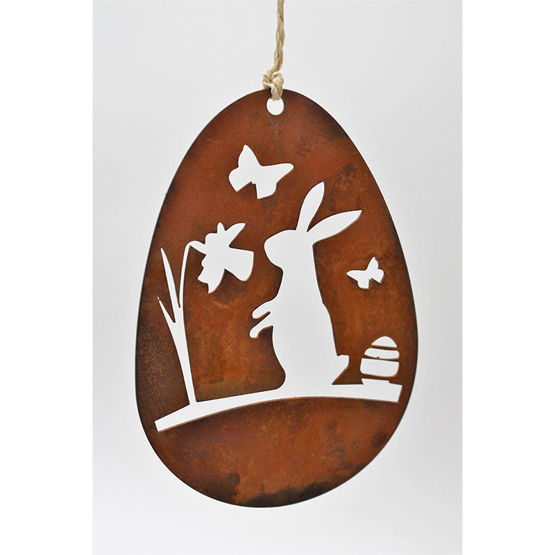 Edelrost Osterei Deko zum Aufhängen - eine einzigartige und natürliche Osterdekoration für Ihr Zuhause.