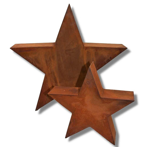 Einzigartiger Weihnachtsdeko Stern mit natürlicher Rostpatina und 3D-Optik. Eine besondere Dekoration für den Garten, das Wohnzimmer oder den Eingangsbereich