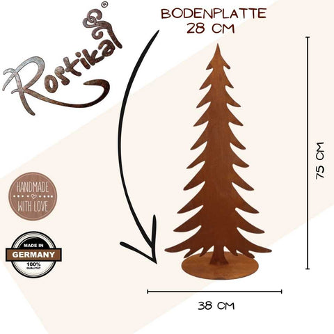 Der Rost Tannenbaum ist ein besonderes Highlight in Ihrer Weihnachtsdeko. â Handgefertigt und mit Liebe zum Detail hergestellt.