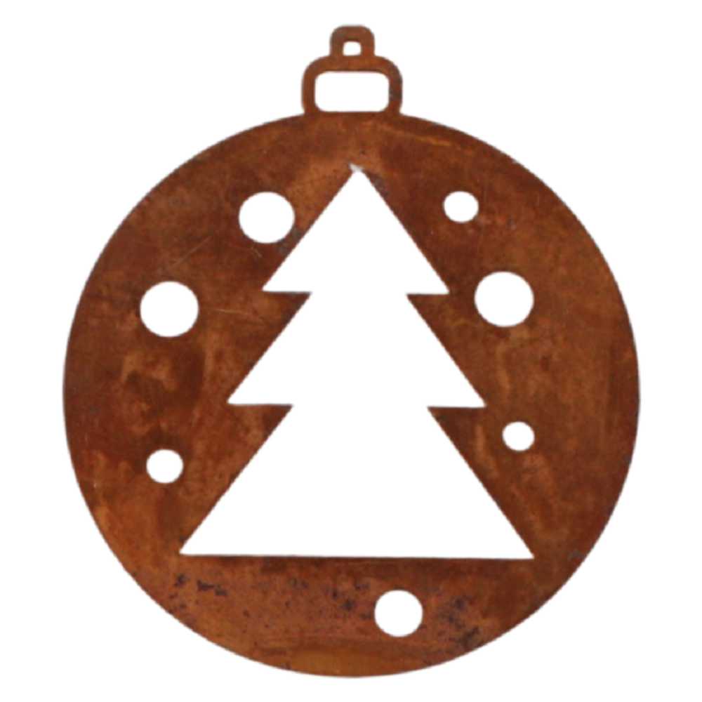 Metall-Weihnachtsanhänger in Edelrost-Optik - Für eine rustikale Weihnachtsdekoration.