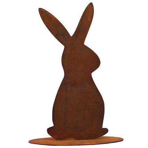 Handgefertigter Deko Hase Franz aus Edelrost als besondere Osterdeko Geschenk-Idee