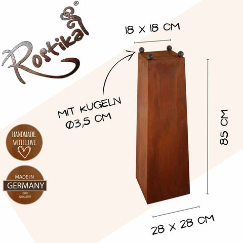 Pflanzsäule 85 cm mit verschiedenen Schalen | Gartendeko Säule Vintage Deko zum Dekorieren