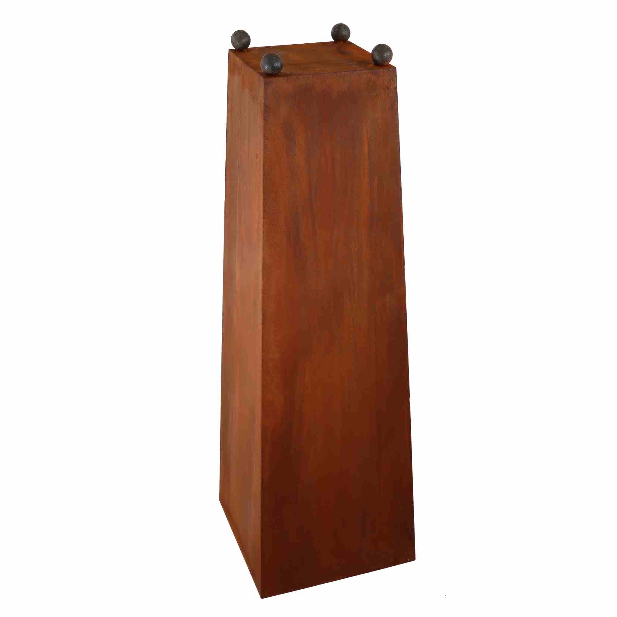 70 cm hohe Rost Pflanzsäule – ideale Gartendekoration für Terrasse, Balkon oder Garten, um Pflanzen stilvoll zu präsentieren