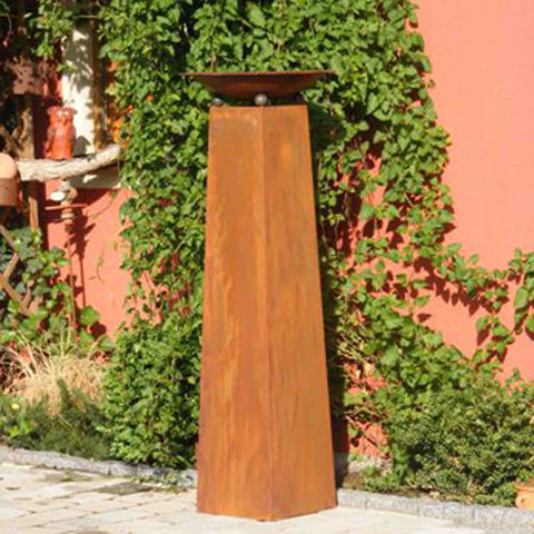 Pflanzsäule mit Schale 130cm – elegante Metall-Dekoration für Garten, Terrasse, Balkon und Eingangsbereiche