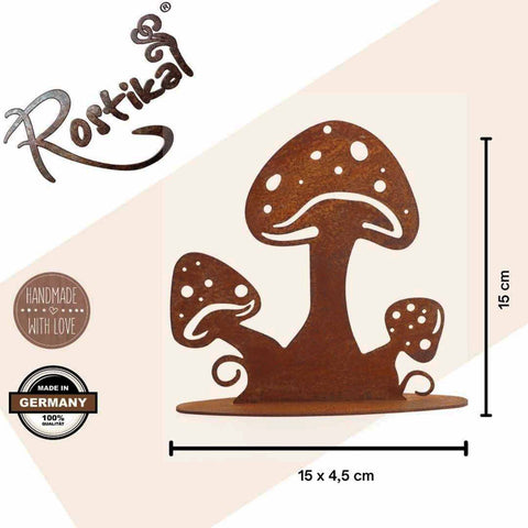 Edelrost Pilzdeko: Stimmungsvolle Metall-Gartendeko für Herbst und Gartenliebhaber