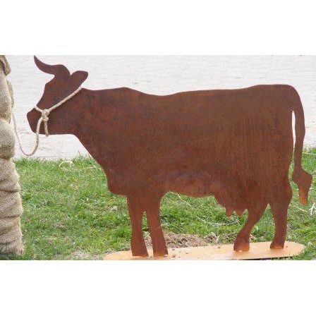 Rouille Déco Vache en métal | Figure animale en rouille noble pour  décoration de jardin | 100 x 75 cm