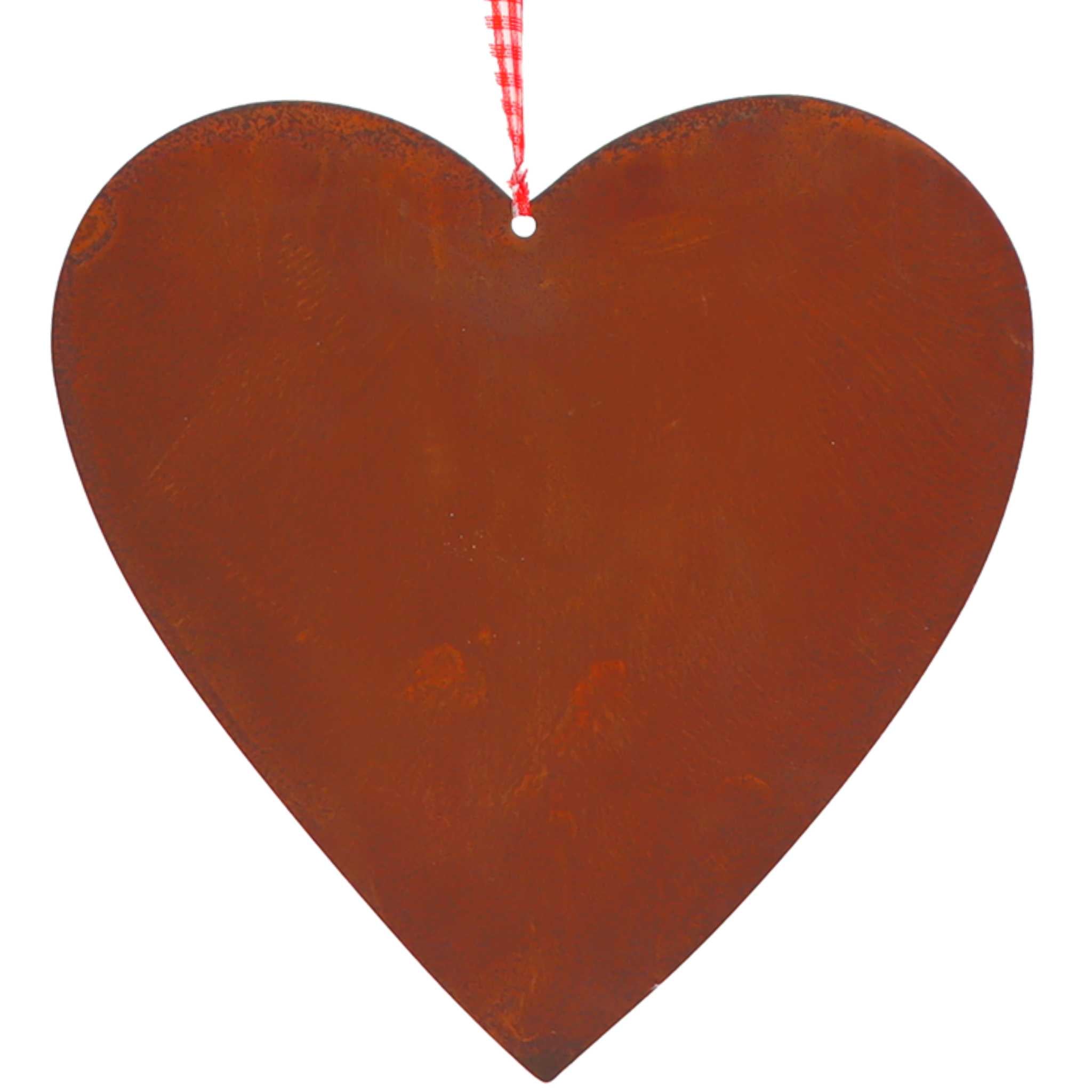 Liebevoll gestalteter Herz-Anhänger aus Edelrost - ein tolles Geschenk für jeden Anlass!