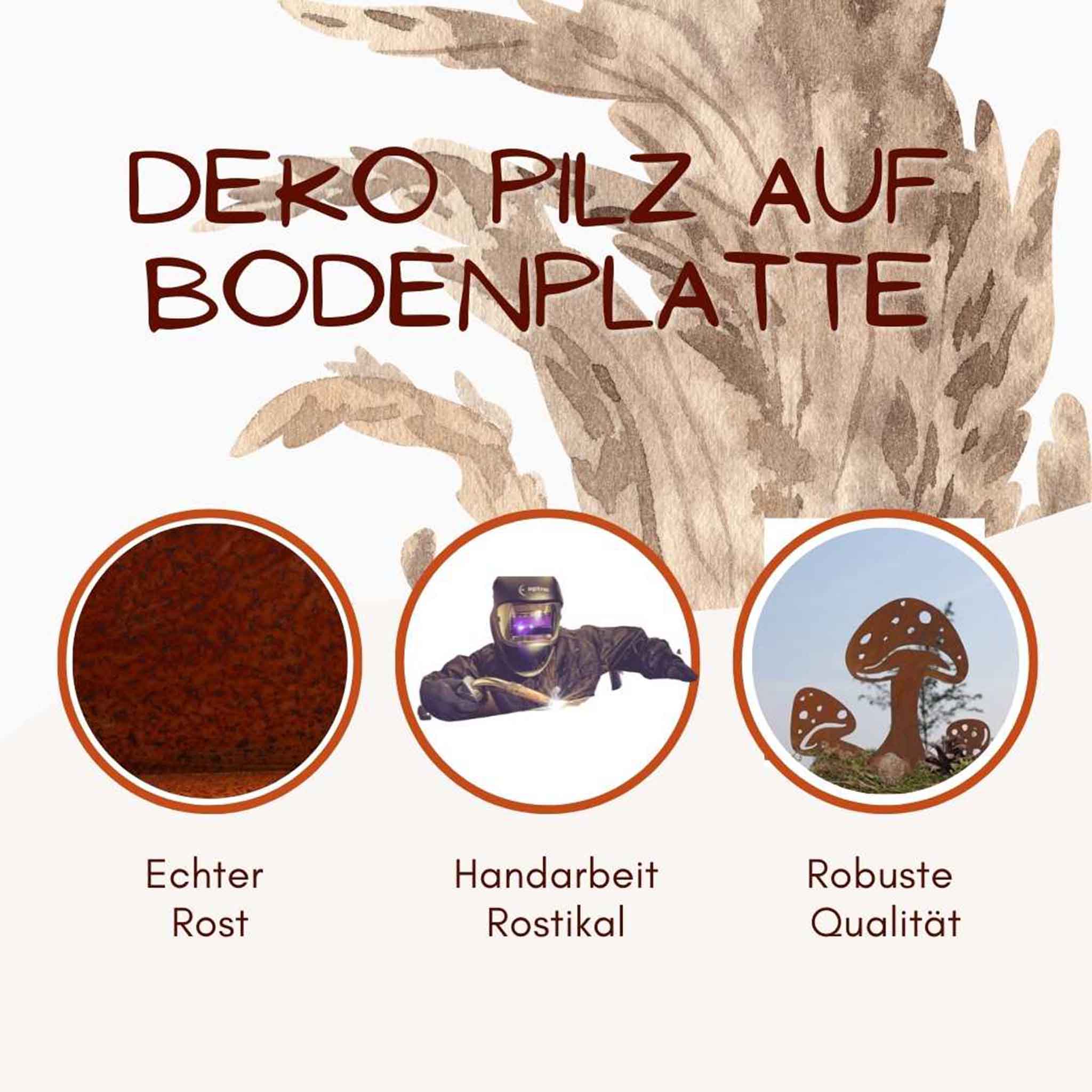 Edelrost Schwammerl-Deko: Stilvolle Metall-Gartendeko für Herbst, Garten & Terrasse