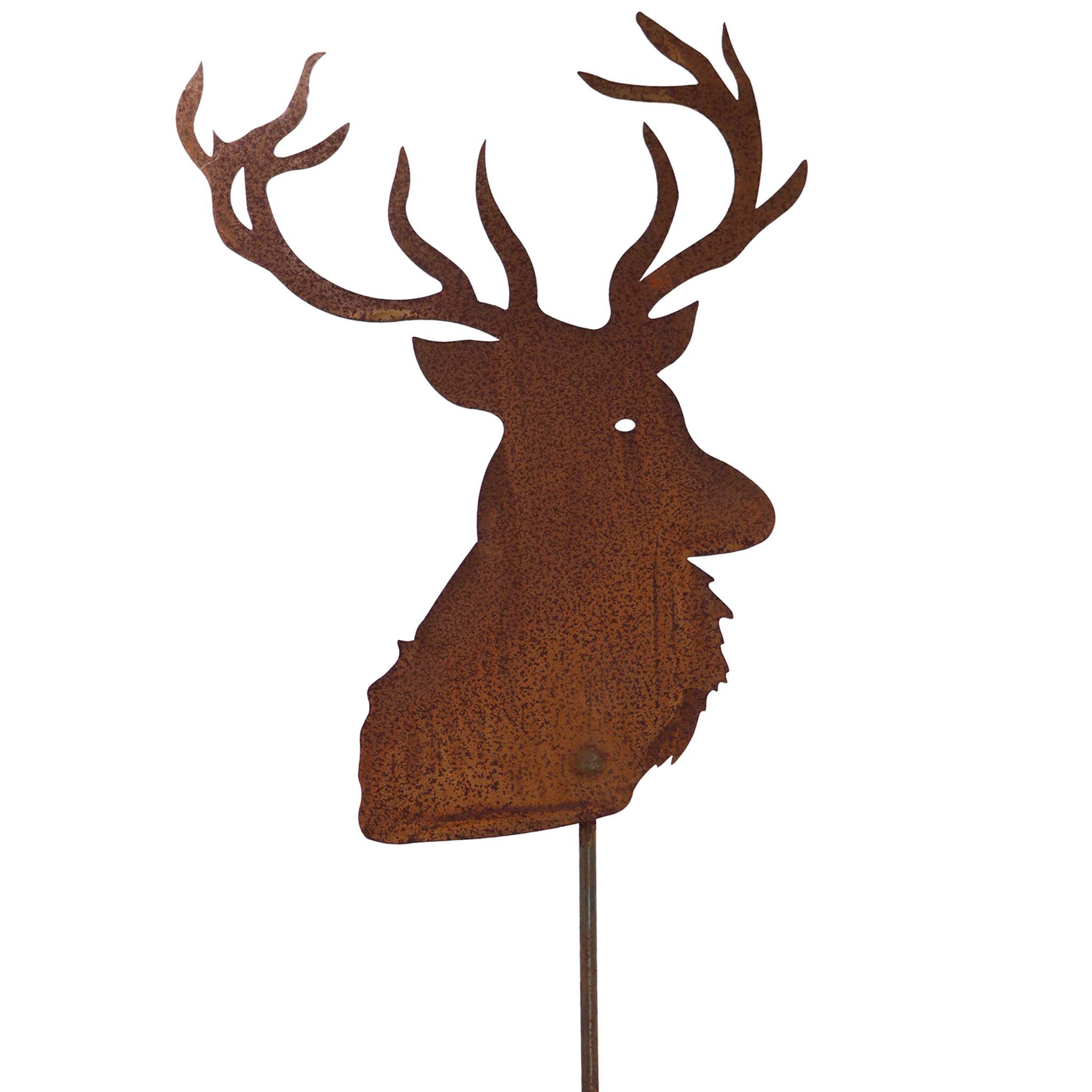 Bringen Sie mit dem Rost Deko Hirsch in zwei Größen weihnachtliche Stimmung ins Haus oder auf die Terrasse. Zum Hängen oder auf Stab.