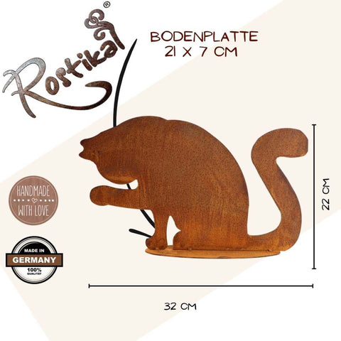 Rostige Katze - handgefertigte Metalldeko für Garten und Wohnbereich. Edelrost Design als Blickfang für Indoor und Outdoor. Made in Germany.