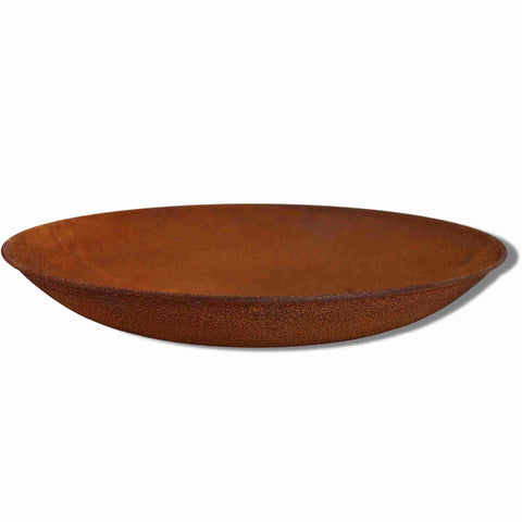 Edle Pflanzschale aus rostigem Metall - Ă 47 cm, Höhe 7 cm. Ein Blickfang fĂŒr Garten und Terrasse. Handgefertigt in Deutschland. Wetterfest und langlebig.