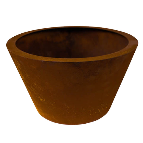 Handgefertigte konische Pflanzschale aus Edelrost - Rostikal Neunburg vorm Wald - Schmuckstück für Garten & Terrasse