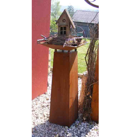 Pflanzsäule 85 cm mit verschiedenen Schalen | Gartendeko Säule Vintage Deko zum Dekorieren