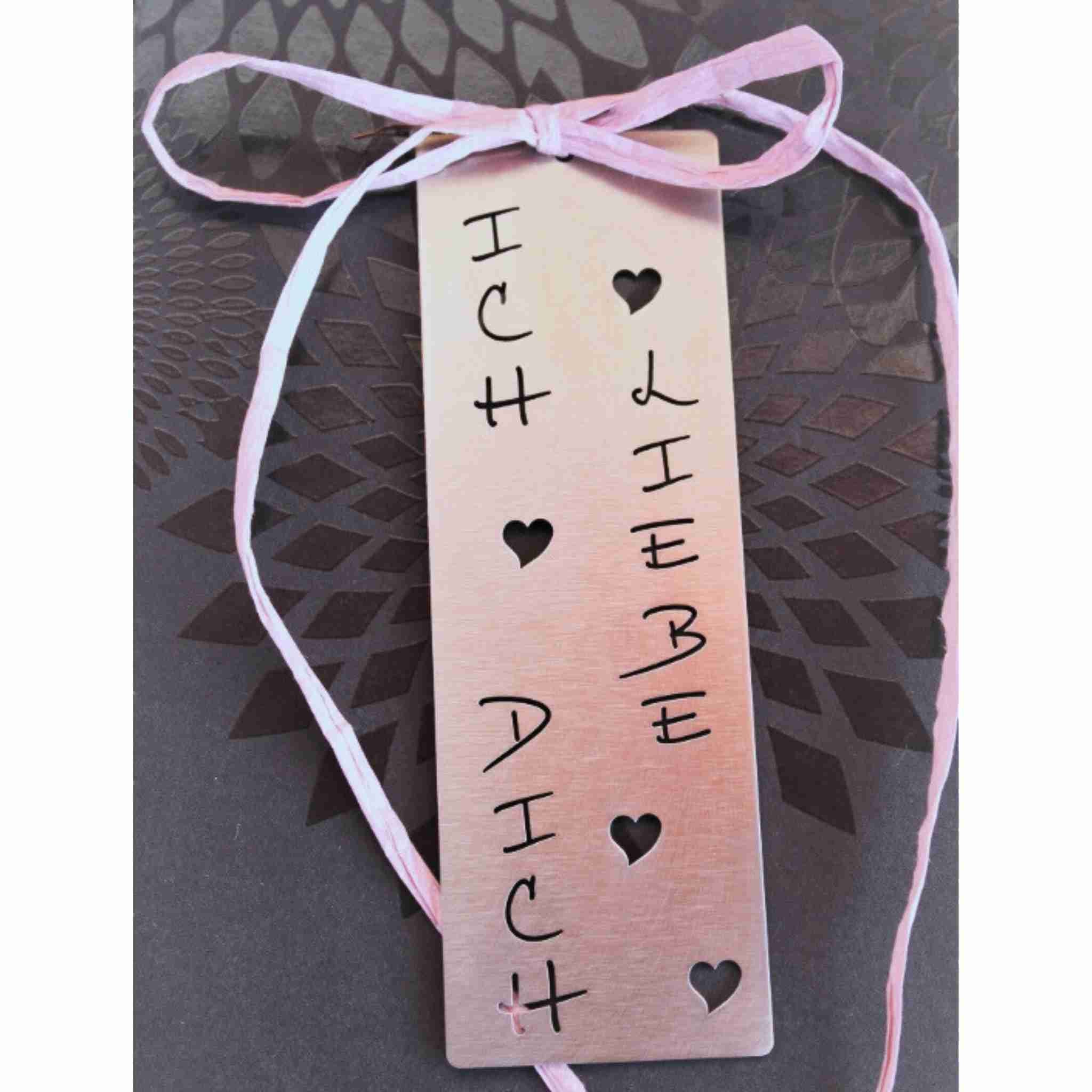 Hochwertiger Deko Anhänger mit Schriftzug "Ich liebe dich" aus Edelstahl als besondere Geschenkidee für Ihren Lieblingsmenschen
