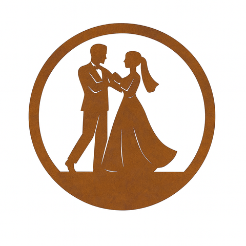 Hochzeitsschild personalisiert | Edelrost Schild mit Brautpaar & Namen