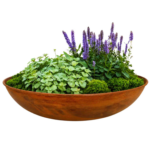 Cortenstahl Pflanzschale Ø 53 cm – Wetterfest, Rostoptik, Ideal für Garten-Dekoration