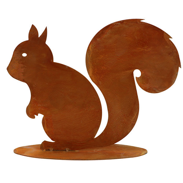 Metal decoration rust squirrel Kecki - trendy autumn decoration