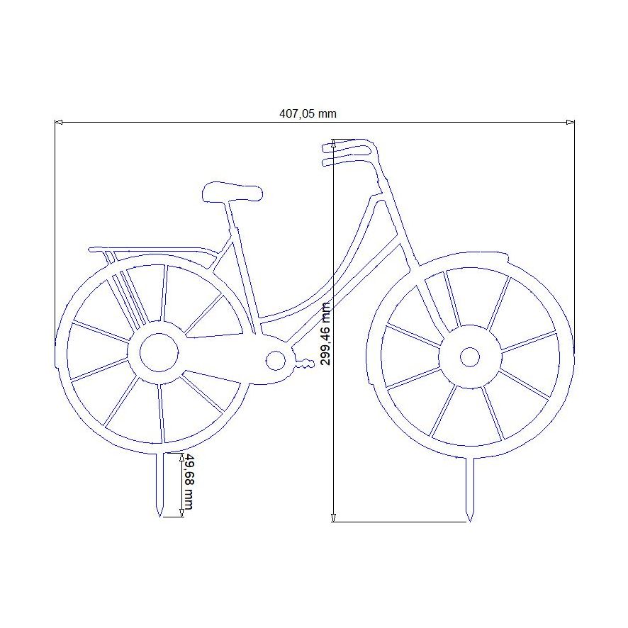 Décoration métallique vélo en design rouille noble | Bike Deko Figurine