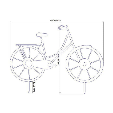 Décoration métallique vélo en design rouille noble | Bike Deko Figurine