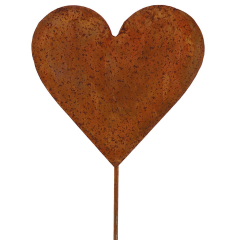 Rust decoration heart as hanging decoration or garden decoration bed plug