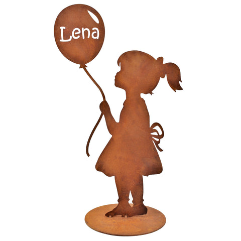 Girl with balloon | own name | individual gift idea