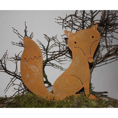 Decorative fox for home and garden | stainless steel garden decoration