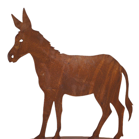 Figurine d'âne en métal | Décoration rouille noble Figurines d'animaux
