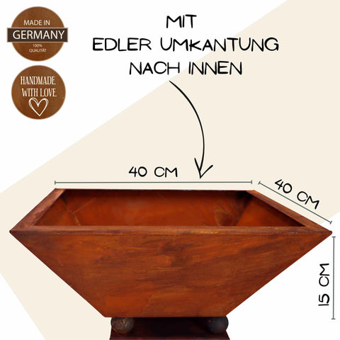 Diese rustikale Holz Deko-Säule von Rostikal mit Metall-Pflanzschale ist eine perfekte Ergänzung für Ihr Zuhause oder Ihren Garten.