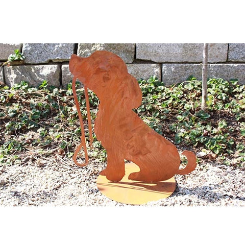 Deko-Figur Hund 18cm Naturfarben | Deko Rudloff 