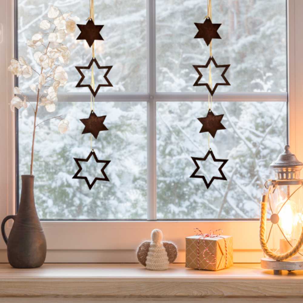 Metall Sterne mit Rosteffekt als rustikale Dekoration für den Innen- und Außenbereich. Handgefertigt und wetterfest für eine lange Haltbarkeit