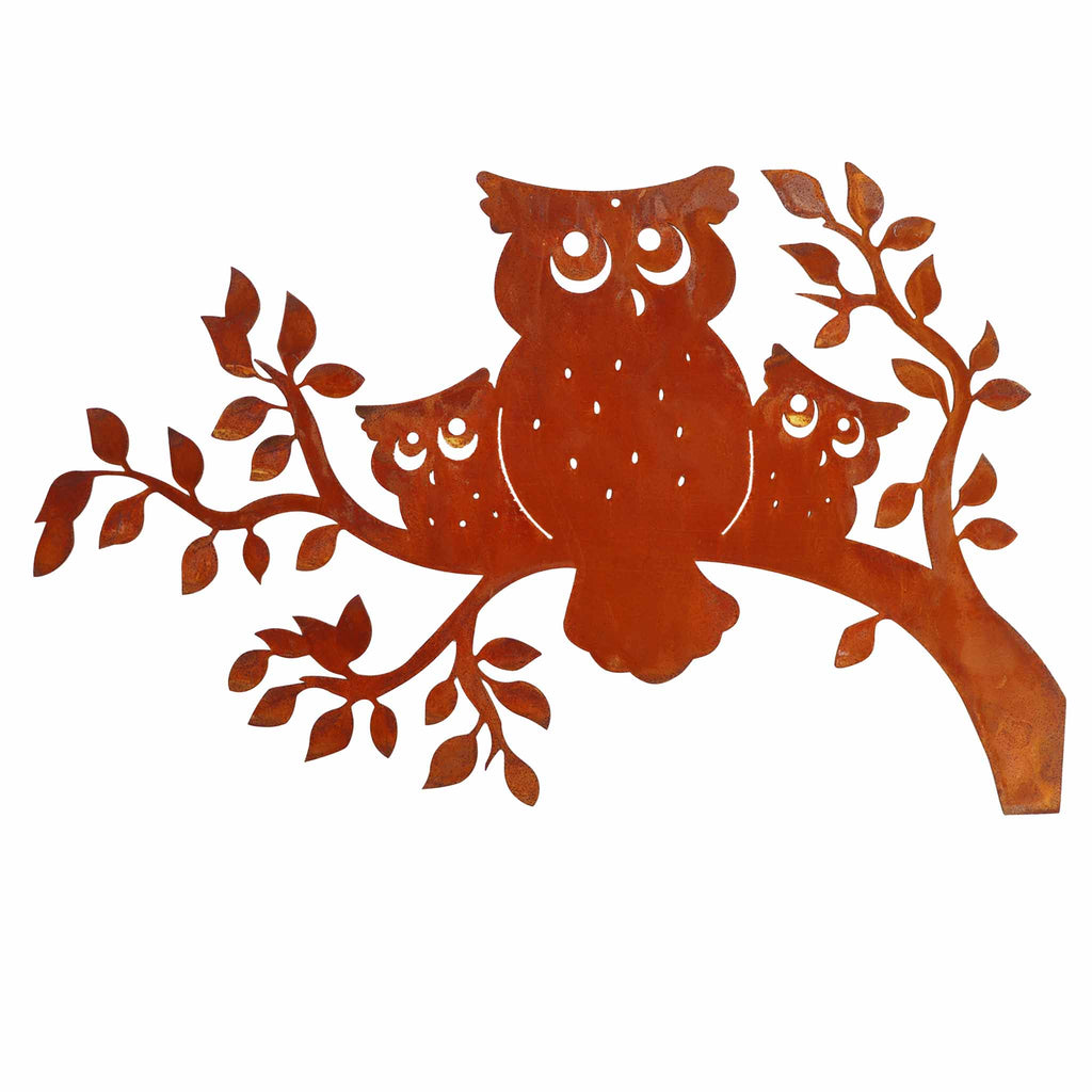 Vintage Eulen Flagge 60x90cm - Bunte Kunststudio Dekoration