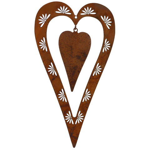 Coeur à suspendre en bois blanc et rondins de bois - Décoration Coeur à suspendre en bois blanc et rondins de bois - Décoration