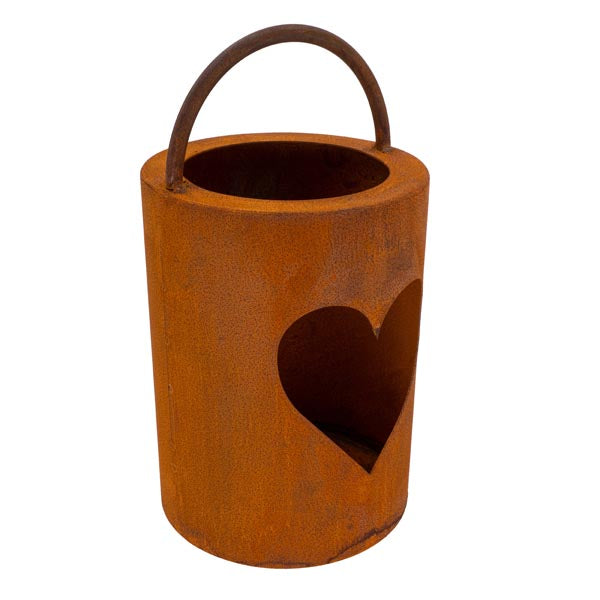 Metal decoration lantern with heart | garden decoration vintage lantern
